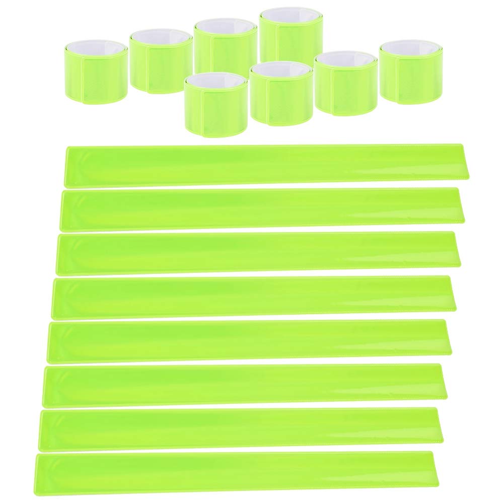 Hoemwarm 20Pcs Reflector Snap Bands High Visibility Safety Wristbands for Running, Cycling, Walking, Night Outdoor Activities