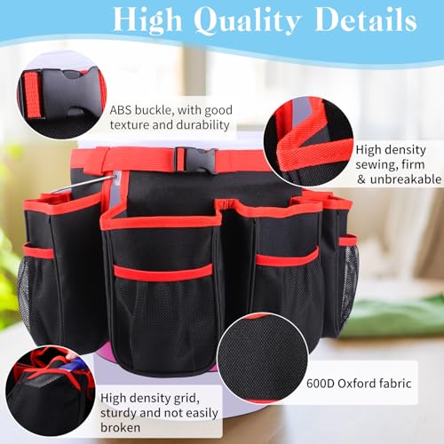 Portable Bucket Cleaning Tool Organizer,5 Gallon Bucket Holder Cleaning Supplies,Foldable Wash Tool Caddy Organizer More Mesh Pockets for Housekeeping,Easy to Use