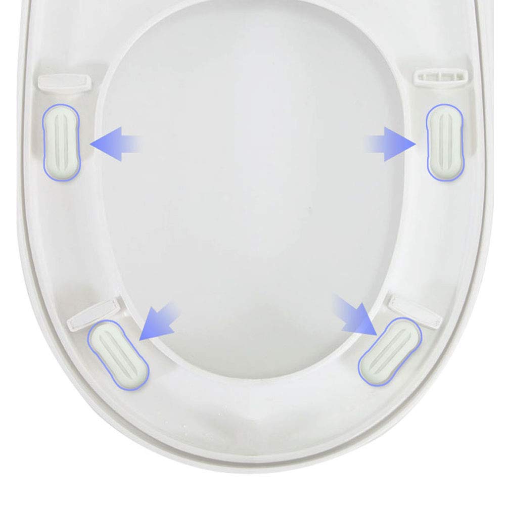 Toilet Seat Bumper for Bidet Attachment with Strong Adhesive White 4PACK