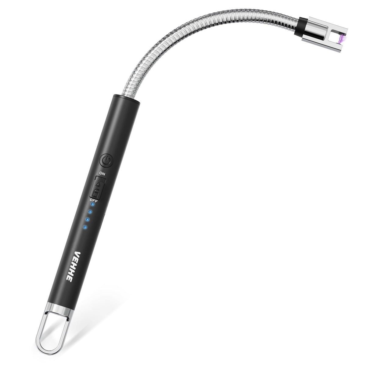 VEHHE Candle Lighter, Electric Rechargeable Arc Lighter with LED Battery Display Long Flexible Neck USB C Lighters for Light Candles Gas Stoves Camping Barbecue