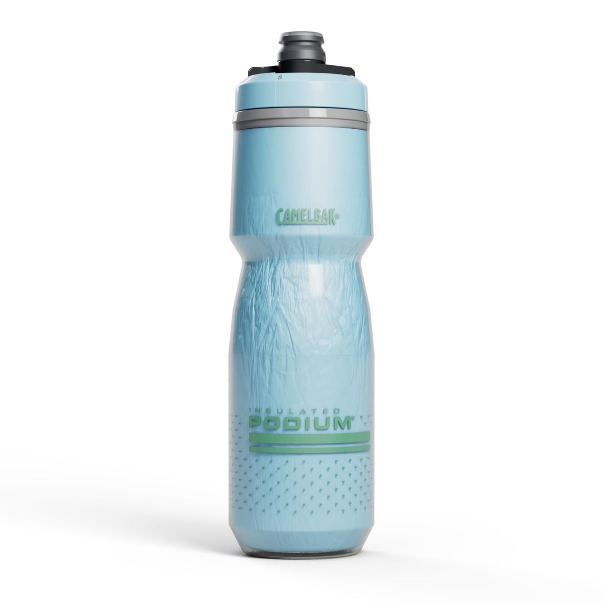 CamelBak Podium Chill Insulated Bike Squeeze Water Bottle, Cold Retention for Cycling, 24oz, Crystal Blue