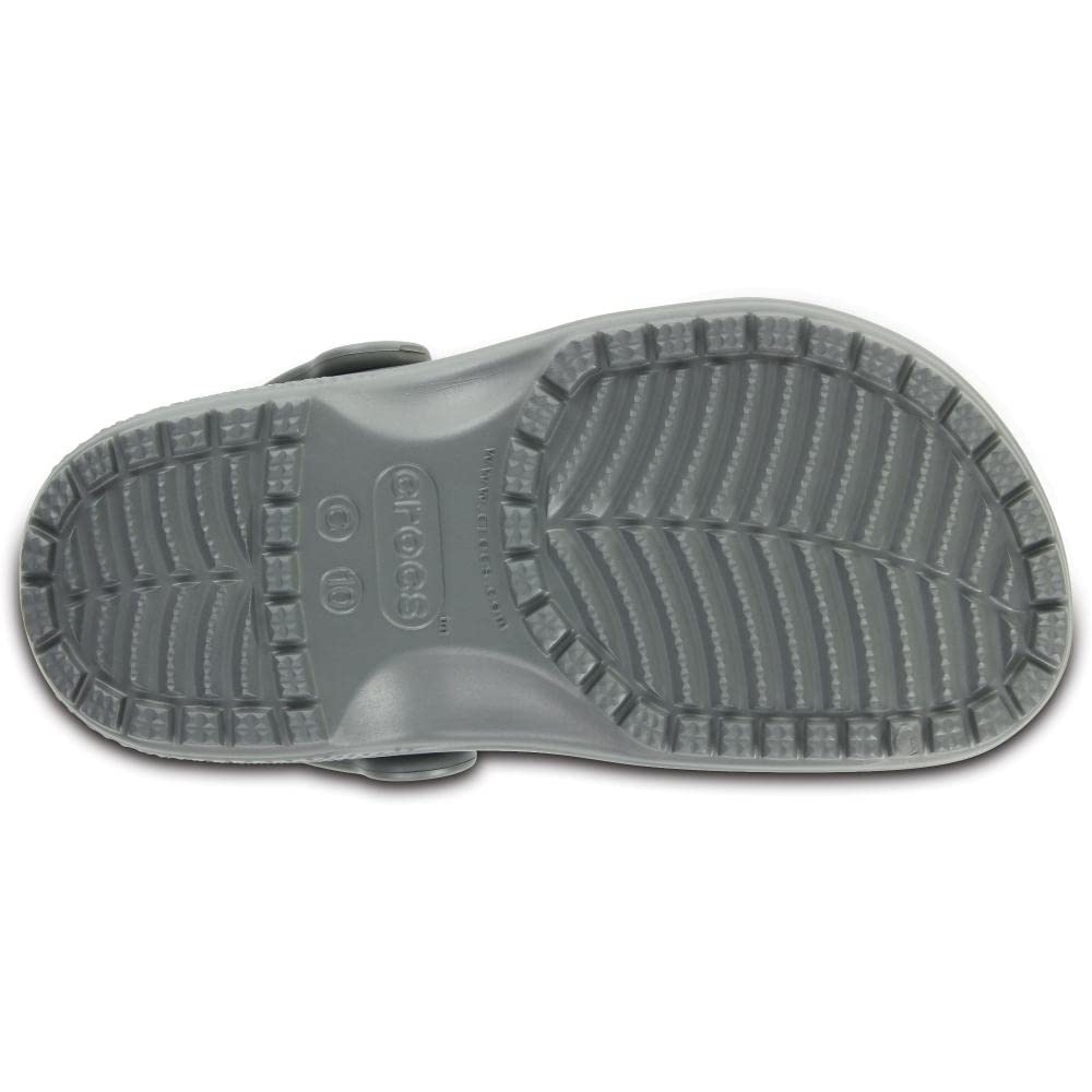 Crocs Kids Classic Clog (Toddler) - Clogs for Kids - Synthetic Upper - Ventilation Holes - Round Toe Slate Grey 4 Toddler M