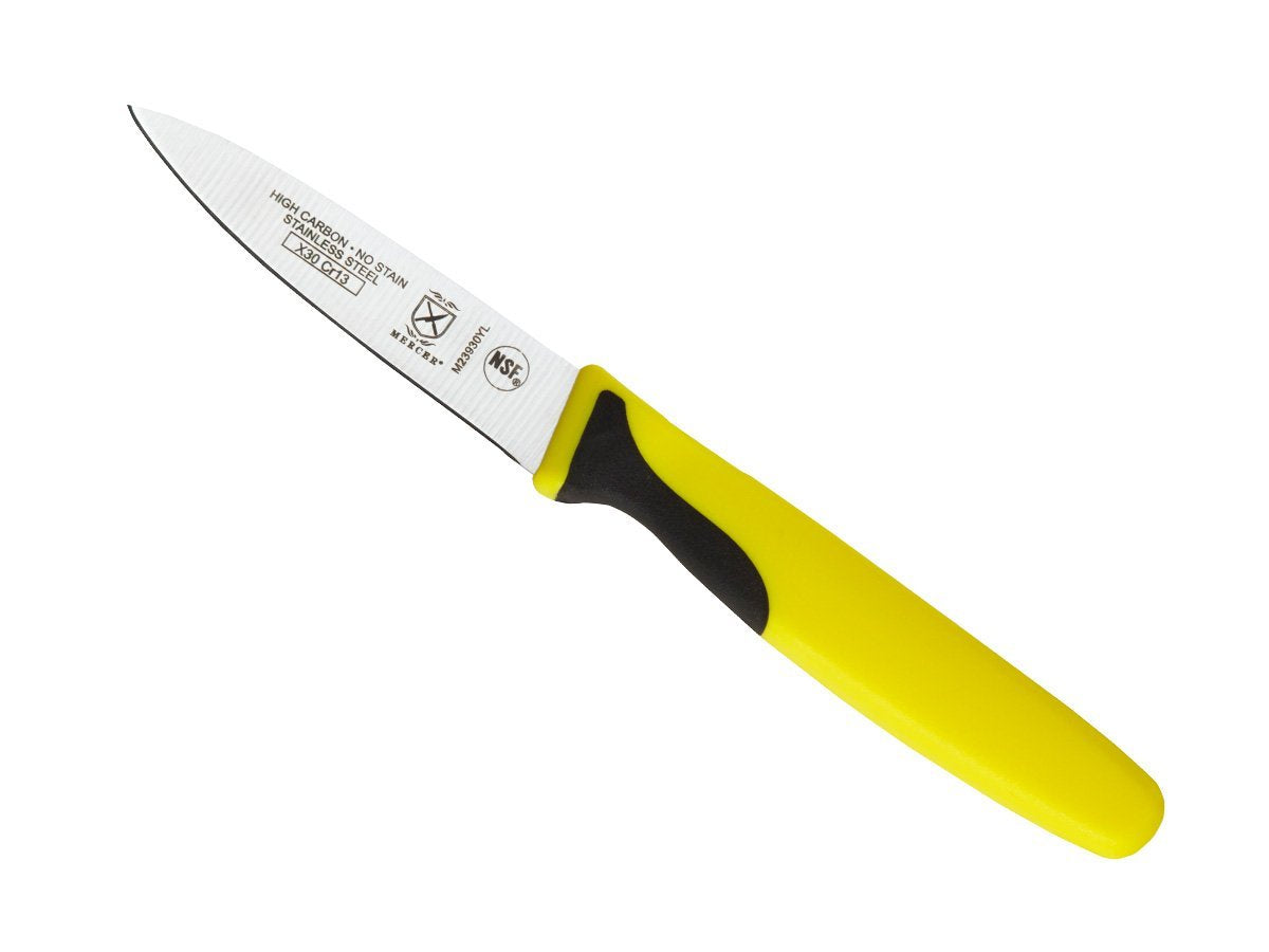 Mercer Culinary Millennia Colors 7-Inch Granton Edge Santoku Knife, Green