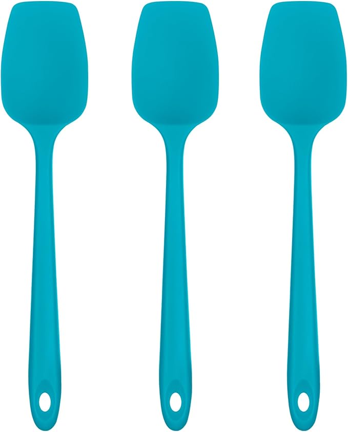 U-Taste Silicone Spoon Spatula Set of 3, 600°F Heat Resistant, Marrs Green