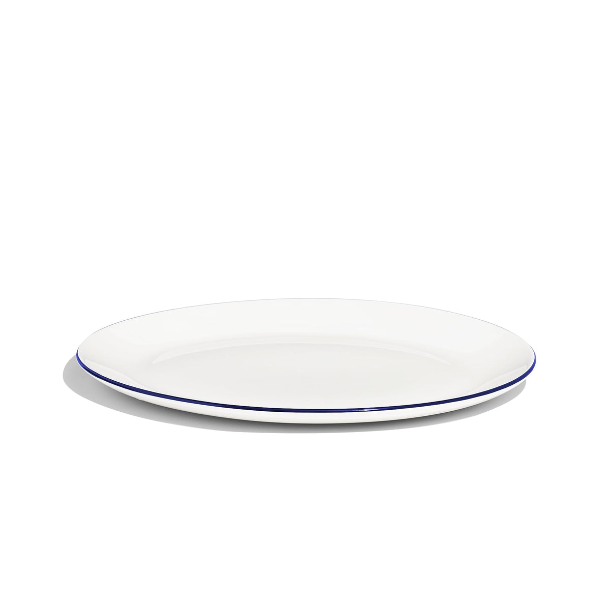 Made In Cookware - Serving Platter - White With Red Rim - Porcelain - Crafted in England