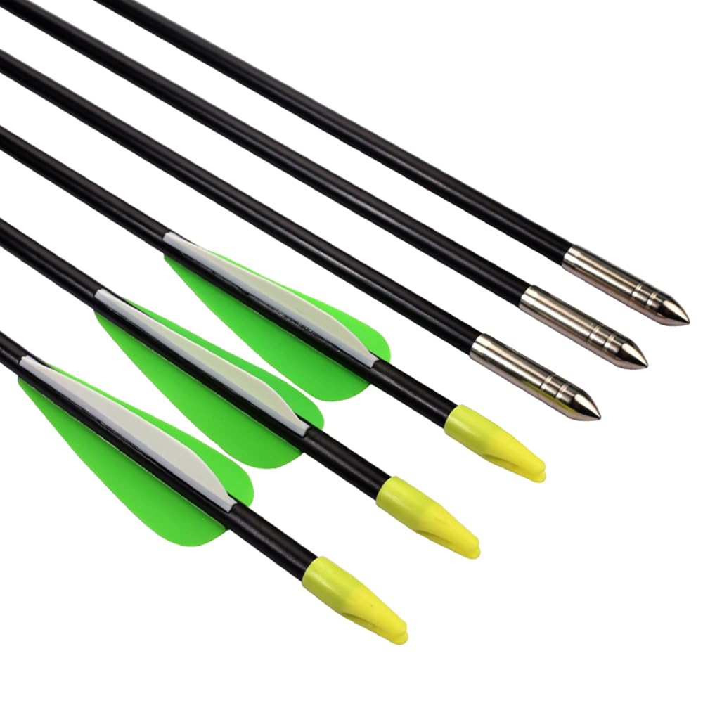 Fiberglass Practice Arrows Archery 30 Inch Target Shooting Safety Recurve Bows Suitable for Youth Woman Beginner 6 PCS