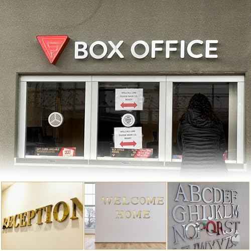 3D Letters for Wall Decor£¬7.87 Inch Gold Elegant Acrylic Letters for Wall Stickers Decor and DIY Home Decoration £¨K,1 pcs£©