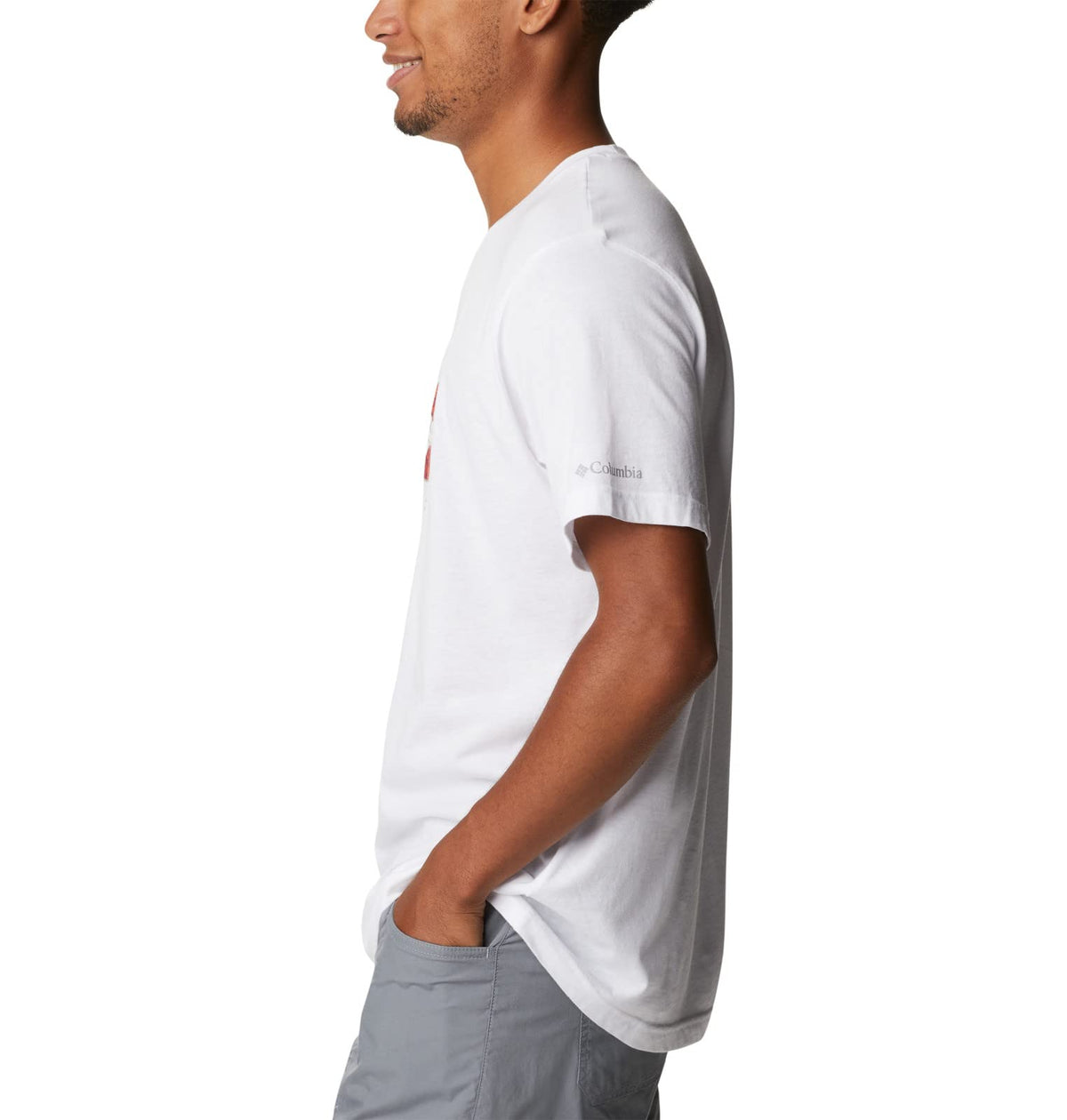 Columbia Men's Thistletown Hills Graphic Short Sleeve, White/Wanderland Graphic, 3X Tall