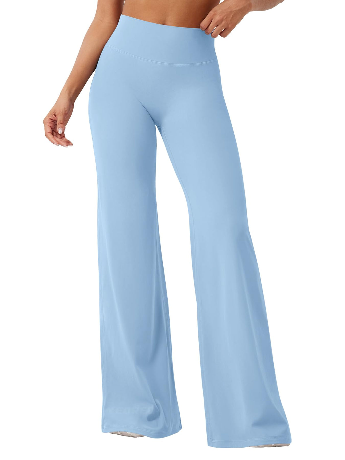 YEOREO Workout Women Straight Leggings 35" Eddiy Gym Yoga Pants Airy Blue M