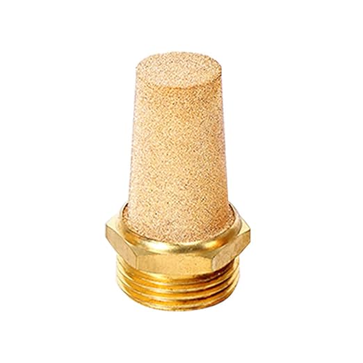 Beduan 3 Pcs Pneumatic Brass Exhaust Muffler Filter, 3/8" Male Thread Hex
