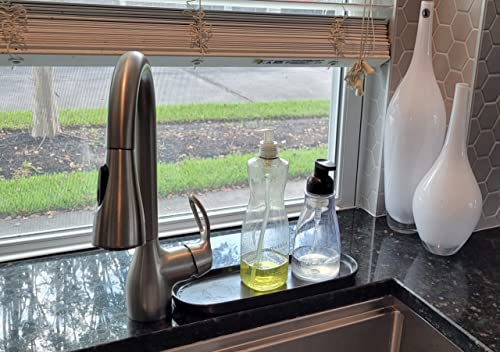 Ceramic Sink Tray, Bathroom Counter Tray, Bathtub, Cosmetics Dish, Candle, Perfume Shampoo Liquid Soap Simple Style Design Suit for Bathroom and Kitchen (White) - color: White
