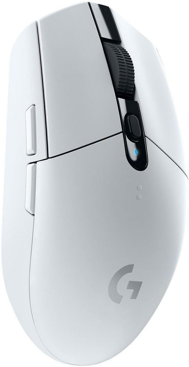 Logitech G305 Lightspeed Wireless Gaming Mouse, Hero 12K Sensor, 12,000 DPI, Lightweight, 6 Programmable Buttons, 250h Battery Life, On-Board Memory, PC/Mac - White
