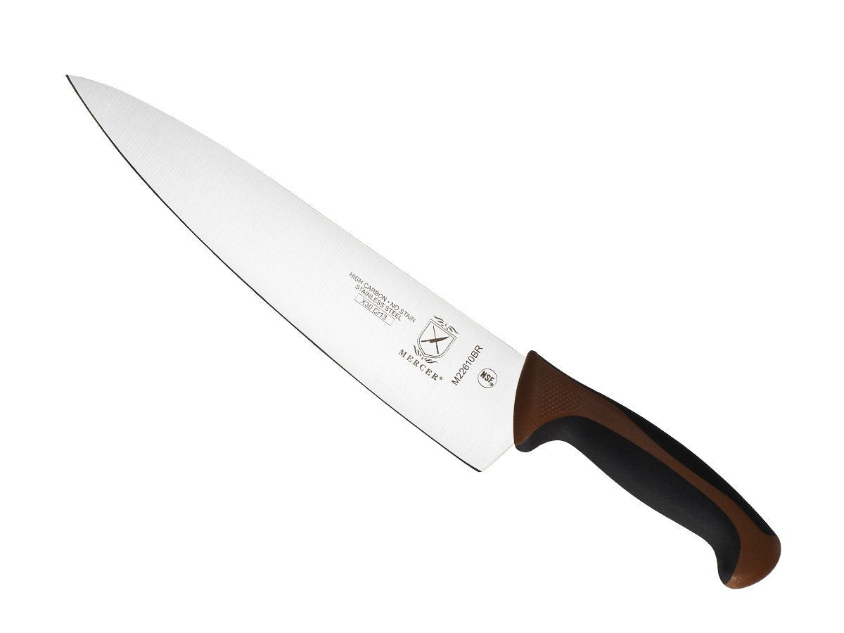 Mercer Culinary Millennia Colors 7-Inch Granton Edge Santoku Knife, Green