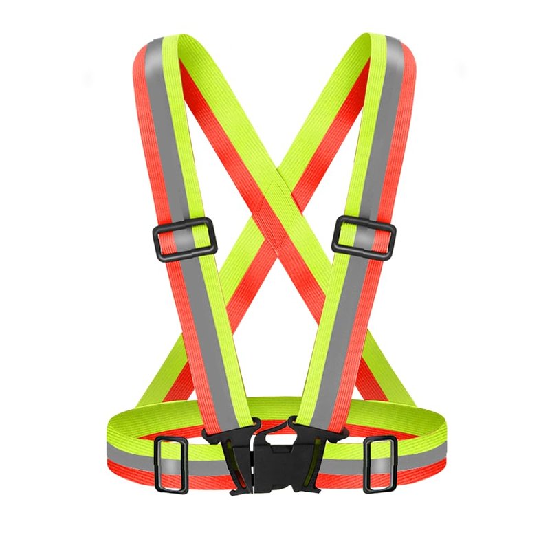 Fepdiu High Visibility Reflective Vest Safety Vest Running Reflective Gear Adjustable Reflective Vest for Walking,Jogging,Hiking,Night Cycling