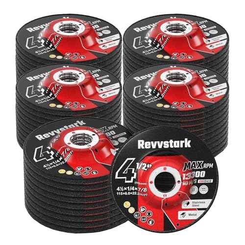 50 Pack Grinding Wheels 4-1/2 Inch, Grinder Wheel for General Purpose Metal & Stainless Steel, Aluminum Oxide Grinding Disc 4 1/2 for Angle Grinder, Depressed Center 4.5" * 1/4" * 7/8"