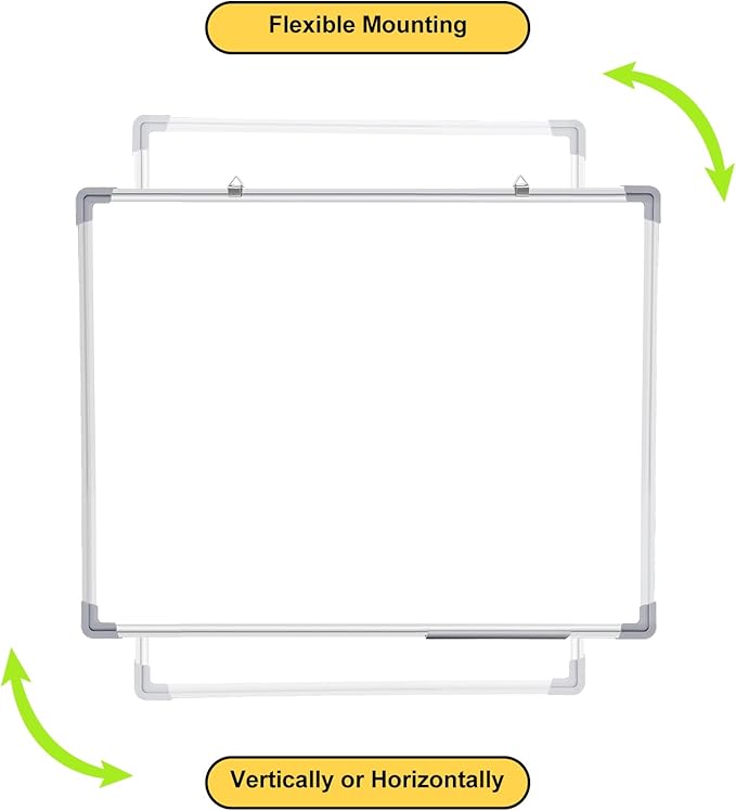 Tinlade 3 Pack Dry Erase Boards, Magnetic Dry Erase White Board Bulk Silver Aluminum Framed Whiteboard Message Presentation Wall Mounted for School Office and Home(12 x 18 Inch)