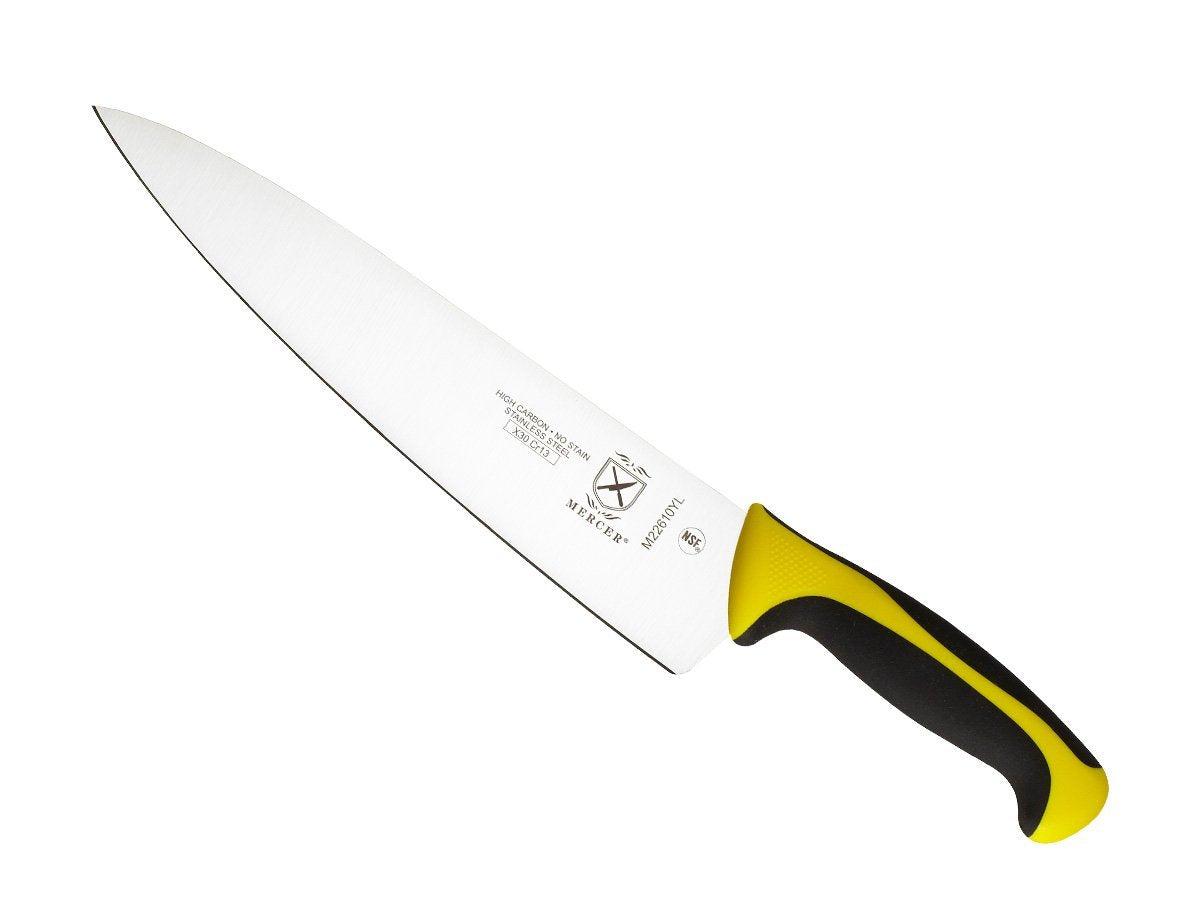 Mercer Culinary Millennia Colors 7-Inch Granton Edge Santoku Knife, Green
