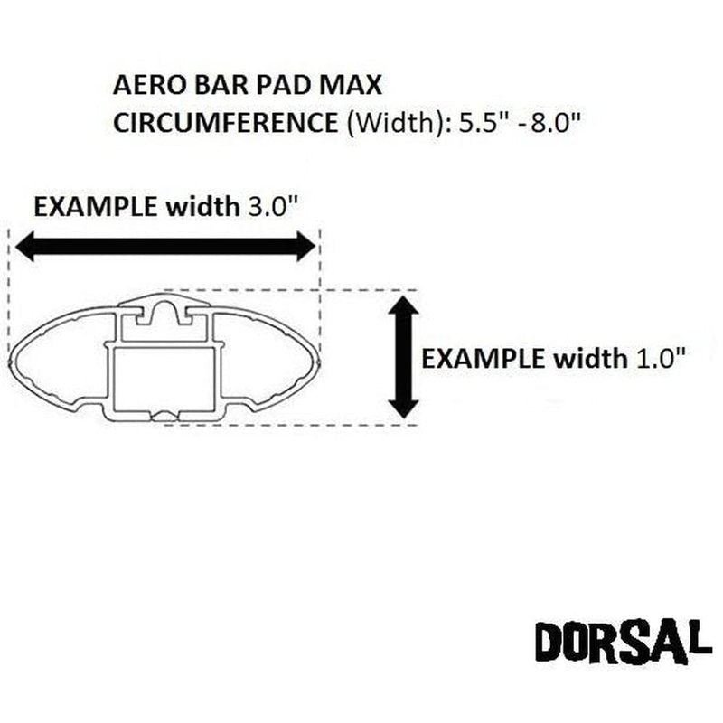 DORSAL Aero Roof Rack Pads with 15 ft Surf Straps - Pack of 4 for Car Surfboard Kayak SUP Long Black Polyester (Sizes: 20, 28, 34 Inches)