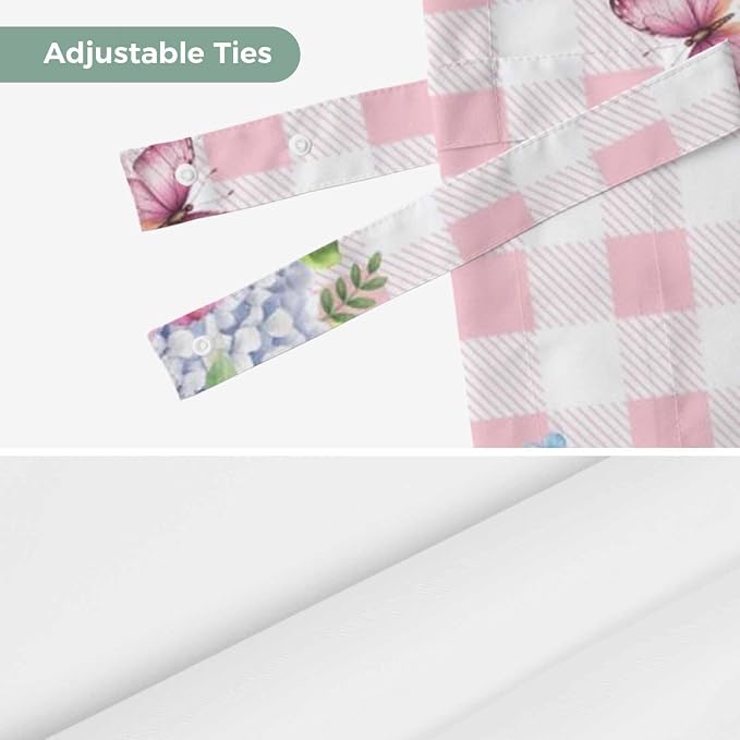 Spring Tie Up Valance Curtains for Windows, Kitchen Curtains Window Shades