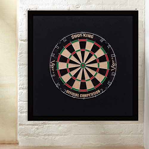 Viper Championship Wood Framed Sisal Dartboard Backboard with Optional Dry Erase Cricket Scorebord and Dart & Accessory Storage Caddy, Dark Mahogany Finish