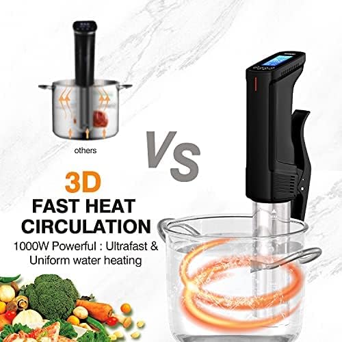INKBIRD WIFI Sous Vide Cooker Bundle with Vacuum Sealer Machine,1000W Sous-Vide Cooker Immersion Circulator with 14 Preset Recipes on APP and Thermal Immersion with Timer