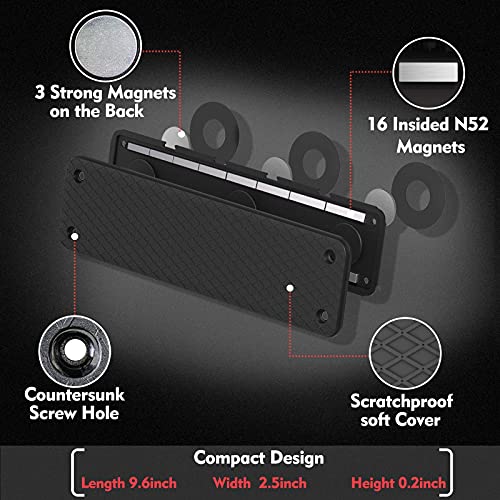 Magnetic Ammunition Holder, Gun Magnet Double Sided,Gun Magazine Storage/Organizer in Shelf, Cabinet, Locker, Vault, Desk,Door, Ammo Gun Safe Accessories Mount for Pistol, Handgun Mags&Clips - size: 2 Pack Magnetic Ammunition Holder