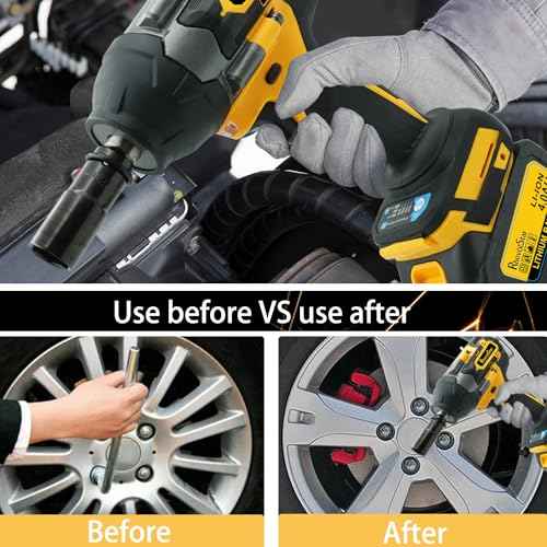 Rhovixster 1/2 Impact Gun, Cordless Impact Wrench Set, 1/2 Torque Impact, Brushless Motor High Torque Impact Guns with Battery and Charger