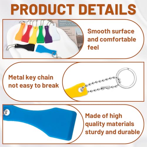 24 Pcs Lottery Ticket Scratcher Tool, Plastic Lotto Scratcher Keychain, Scratcher Tool for Label Sticker Remover
