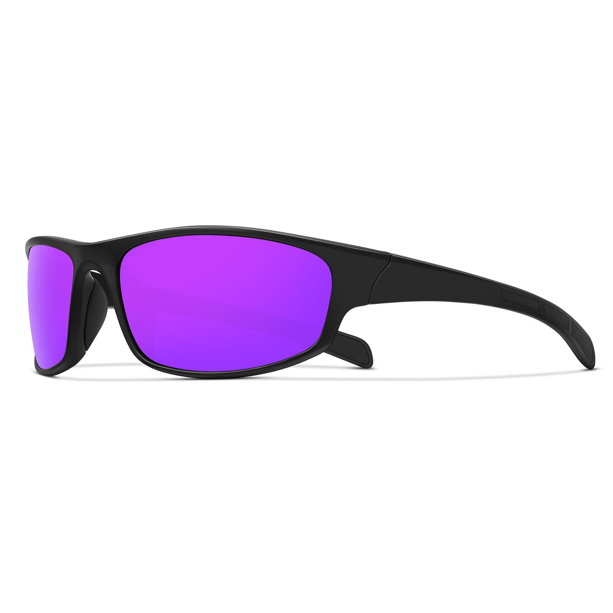 Ofwin Sports Polarized Sunglasses for Men Women Wrap Around Sun Glasses Fishing Cycling Driving Running UV Protection Clear Gray Frame/Silver Mirror Lens