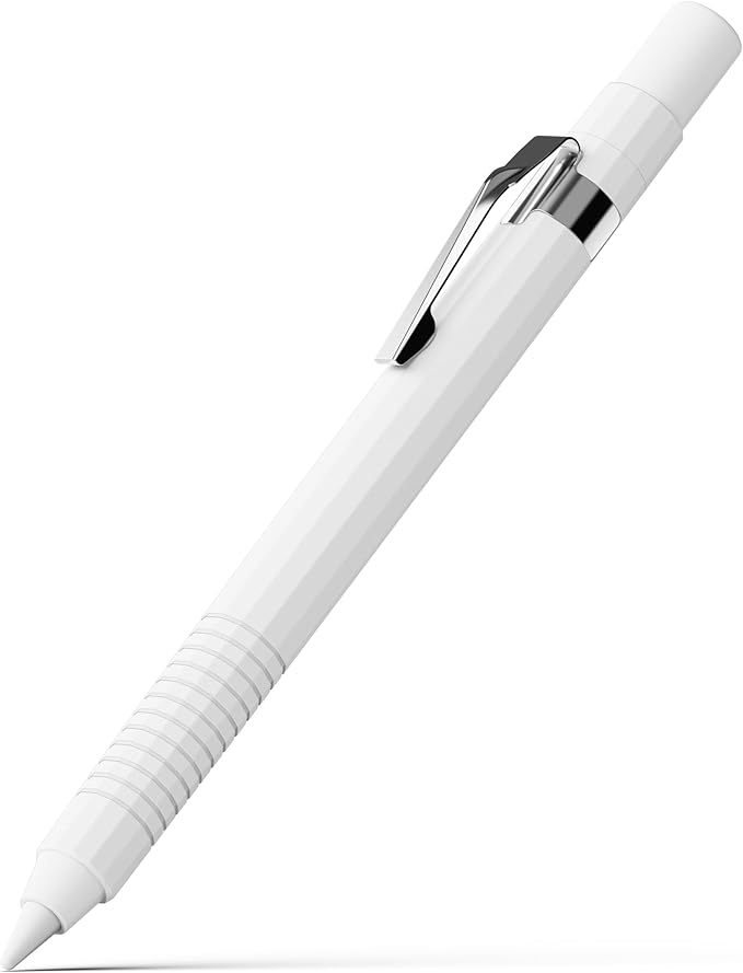 Ringke Silicone Drafting Pencil Case Compatible with Apple Pencil 2nd Generation and Apple Pencil Pro Case, Perfect Grip Silicone Protective Cover Sleeve Accessories - White