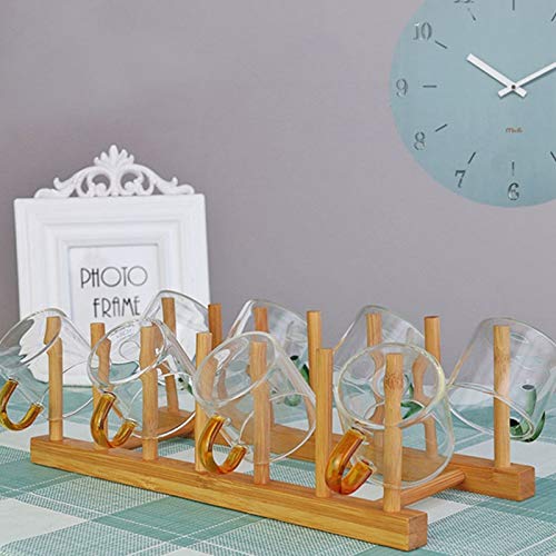 Kunovo Bamboo Dish Rack,Pot lid/Plate/Cutting Board Organizer for Kitchen cabinets,Bottle Drying Holder - color: 3g