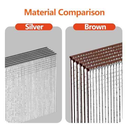 18 Gauge Galvanized Brad Nails Brown T-head 8 Sizes 1600-Pack (1/2"+5/8"+3/4"+1"+1-1/4"+1-1/2"+1-3/4"+2"), 200 per size Assorted Size Project Pack, for Pneumatic, Electric 18GA Brad Nailer Gun