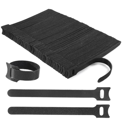 Nettbe Reusable Cable Ties, 210 PCS 8 Inches Adjustable Cord Straps Wire Organizer Cord Wrap and Hook Loop Cable Management - size: 8inches-210pcs