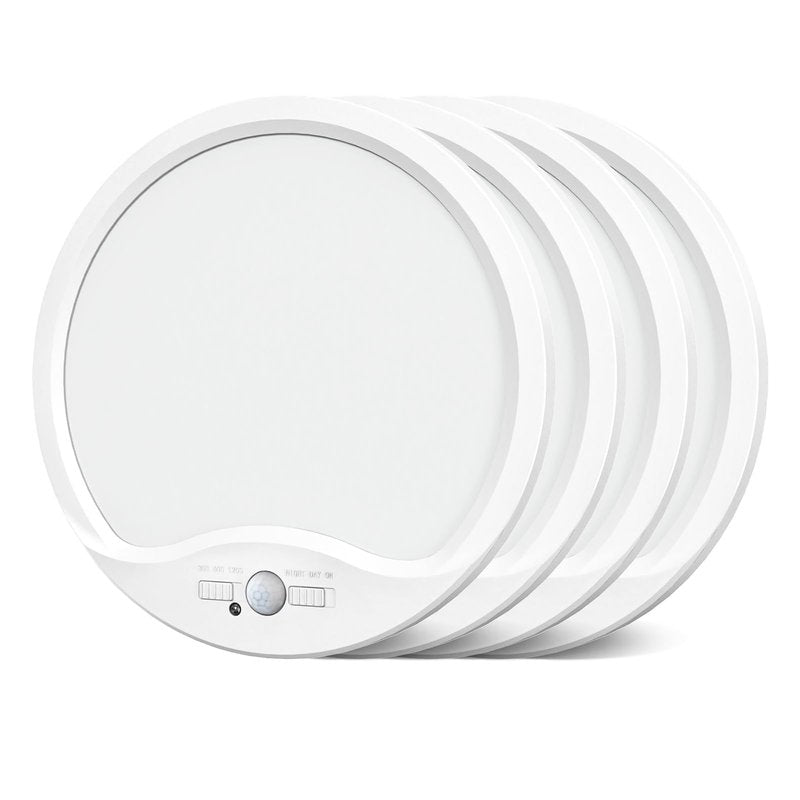 zemty 4 Pack 9 Inch Motion Sensor Ceiling Lights Wired, 18W 1800lm 3CCT/3 Mode/30-120s Timer, Bright White LED Flush Mount Light Fixture Motion Activated for Closet Pantry Hallways Stairwells Garage