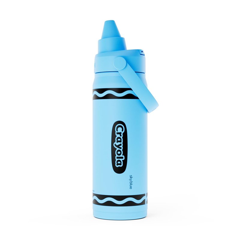 CamelBak Crayola Chug Insulated Stainless Steel Water Bottle, Cold Retention Design with Spill Resistant Chug Lid for Everyday Hydration, 16oz, Sky Blue
