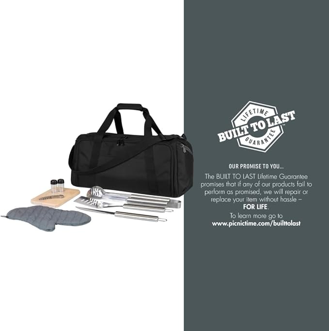 PICNIC TIME NCAA BBQ Kit Cooler Tote with Barbecue & Accessories