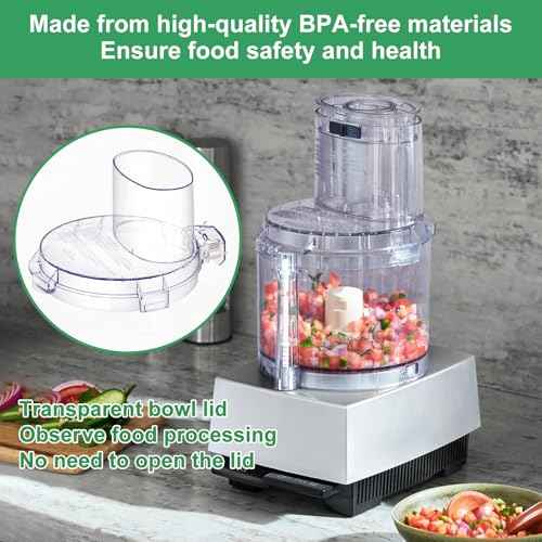 DLC-10 Series Work Bowl Cover 7-Cup DLC-117BGTXT-1 Food Processor Replacement Parts for Tritan Cuisinart,This Cover Features 4 Tabs On The Bottom Rim,Will Only Work With a Tritan Workbowl