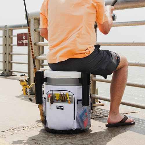 Igloo Coolers Marine Series, Insulated Portable Hard Side Cooler Ice Chest, Great for Fishing, Camping, Boating, & More