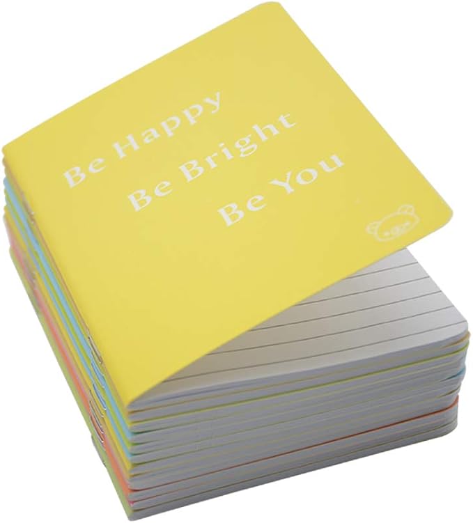Yansanido 24 Pcs 4.9 Inch x 3.5 Inch Pocket Notebook 24 Sheets (48 Pages) 7mm College Ruled 70 Gsm Paper(24)