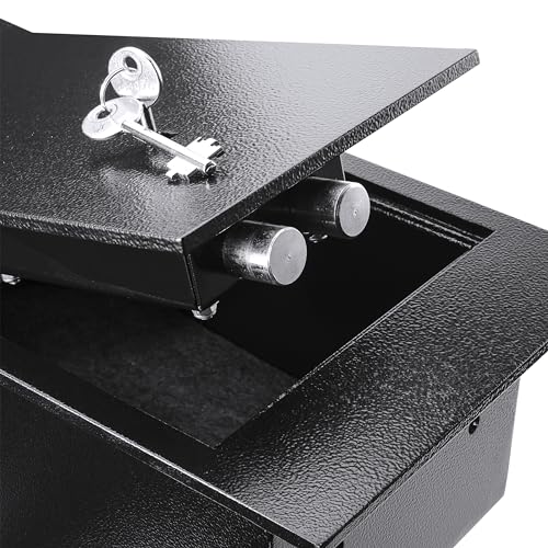Barska 0.22 Cu. Ft. Hidden Floor Safe with Key Lock ? Solid Steel Construction, Concealed Design, Dual Locking Bolts ? Secure Storage for Home, Business, Jewelry, Cash & Valuables