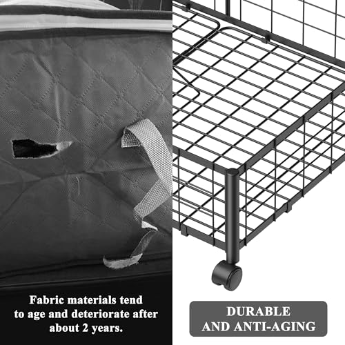 Hleelomi Under Bed Storage with Wheels, 360° Rotating, No-Assembly Underbed Storage Containers, 2PACK - size: 2 Pack without Cover