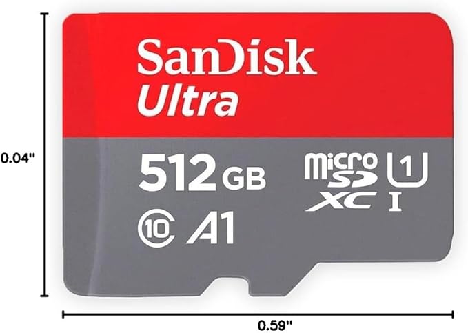 SanDisk 512 GB MicroSDXC Ultra 150MB Card Only – Extended Capacity SD (MicroSDHC)