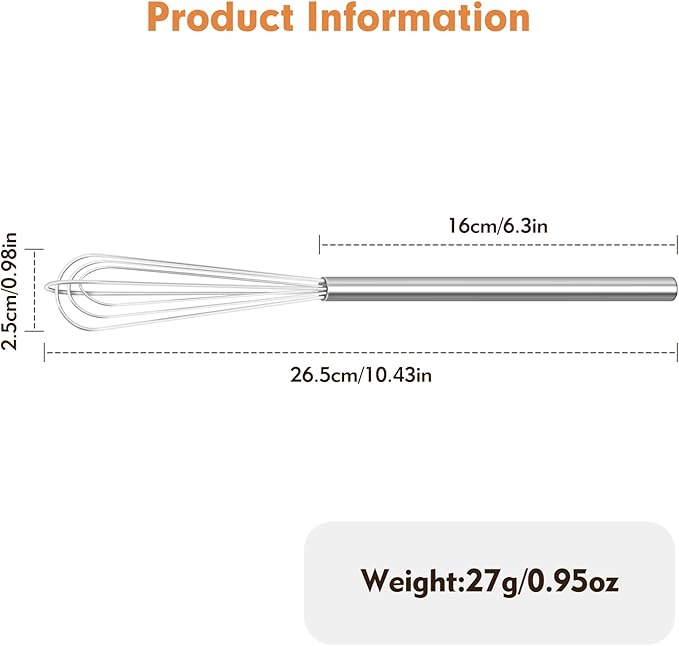 1 PCS Mini Whisk,Small Whisks for Cooking