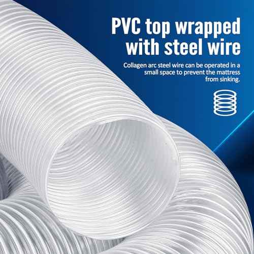Heavy PVC 2 1/2" x 50' Dust Collection System, Flexible Clear Debris and Fume Collection Hose with Stainless Steel Hose Clamps, Ideal for Shop Vacuums and Dust Collectors with 2 1/2" Ports