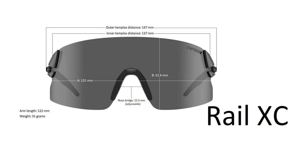 Tifosi Rail XC Shield Sunglasses (Crystal Clear)