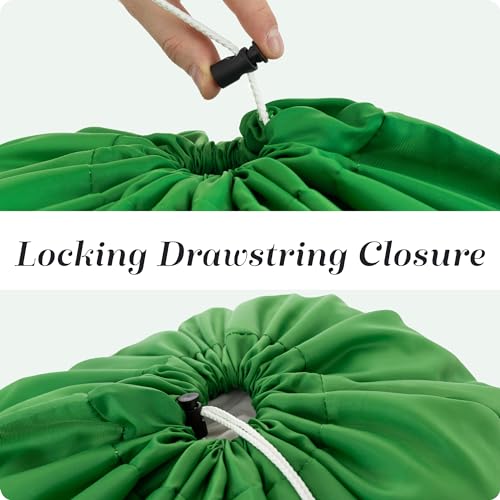 Nylon XL Laundry Bag - Locking Drawstring Closure, Machine Washable, These Large Bags Will Fit a Laundry Basket and Strong Enough to Carry up to Two Loads of Clothes (Green | 22" x 32") - color: Green, size: 22" x 32"