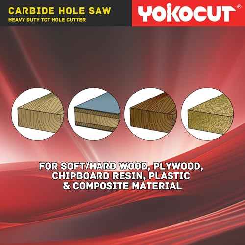 Brad Point Drill Bits Set, 15pcs 12 Inch Long Wood Drill Bits, 1/8" to 1/2" Brad Point Drill Bits for Woodworking, Extra Long Drill Bit for Hardwood, Plywood, PVC, Drywall, Engineered Composites