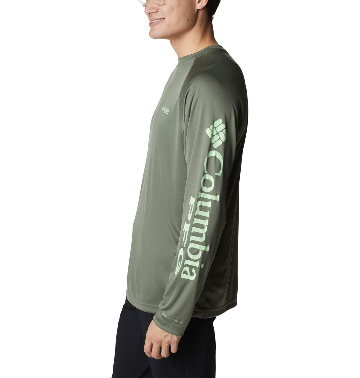 Columbia Men's Terminal Tackle Long Sleeve Fishing Shirt, Cypress/Key West Logo, XX-Large