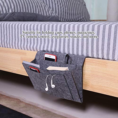 Gavigain Luxurious Grey Armrest Organizer, Caddy for Sofa, Couch, Chair Armrest, Remote Control, Cell Phone, Book, Magazine, Glasses, Snacks