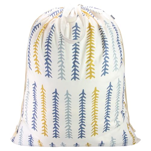 Canvas Laundry Bag 33"Wx 35"H, Thick Canvas Laundry Bag with Handles & Drawstring, Extra Large Heavy Duty Washable Basket Liner Hamper Liner Storage Sack (Fishbone) - color: Fishbone,1pc XL, size: XL 33"W x 35"H┃1 Pack
